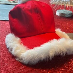 Festive Red Cap with White Pom-Pom